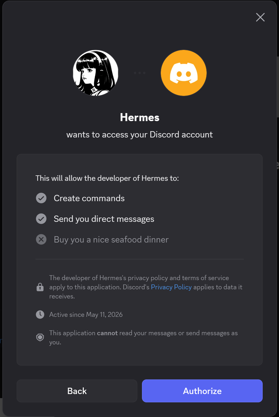 成功页面上的 Add to My Apps 按钮